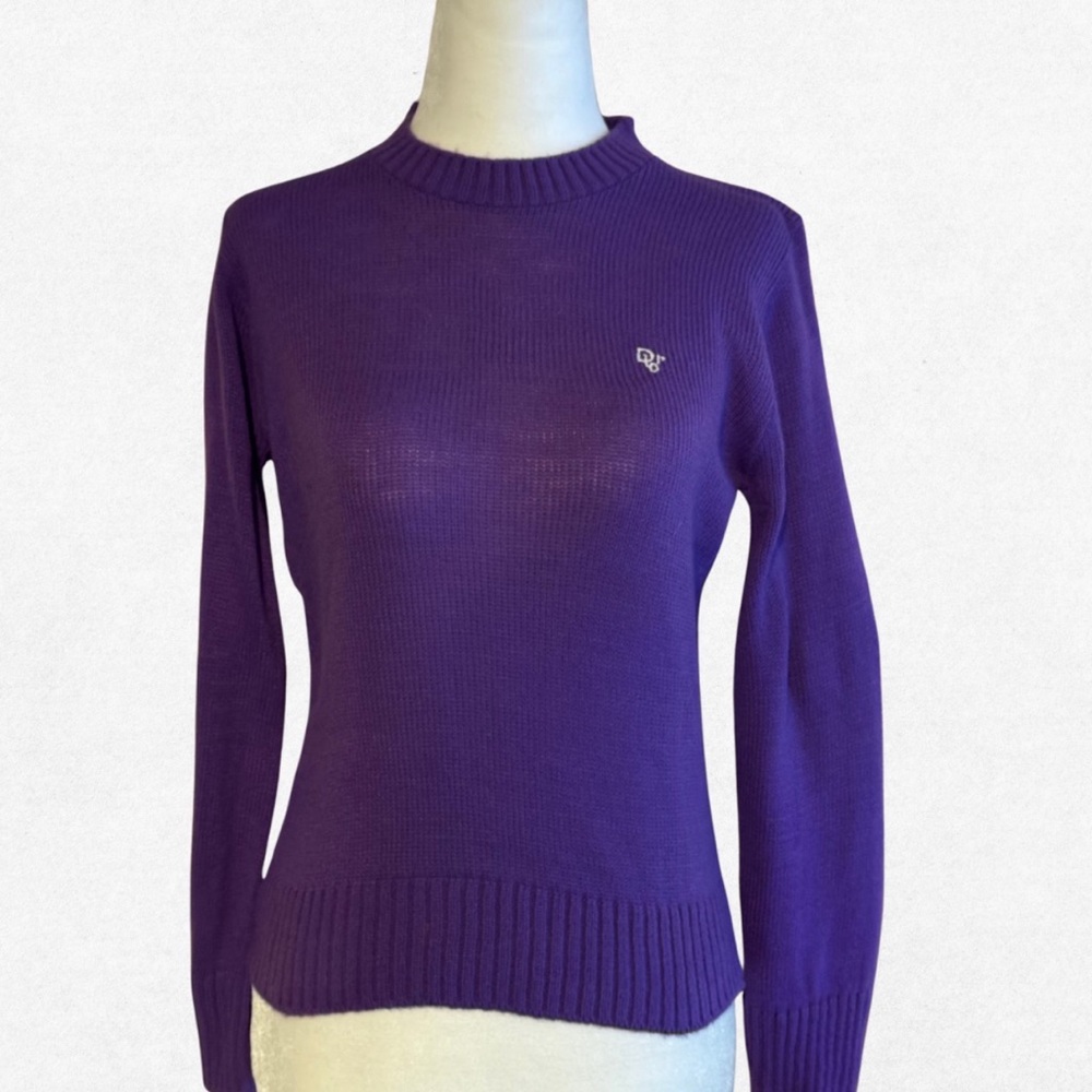1980’s vintage Dior Purple Crew Neck Sweater
